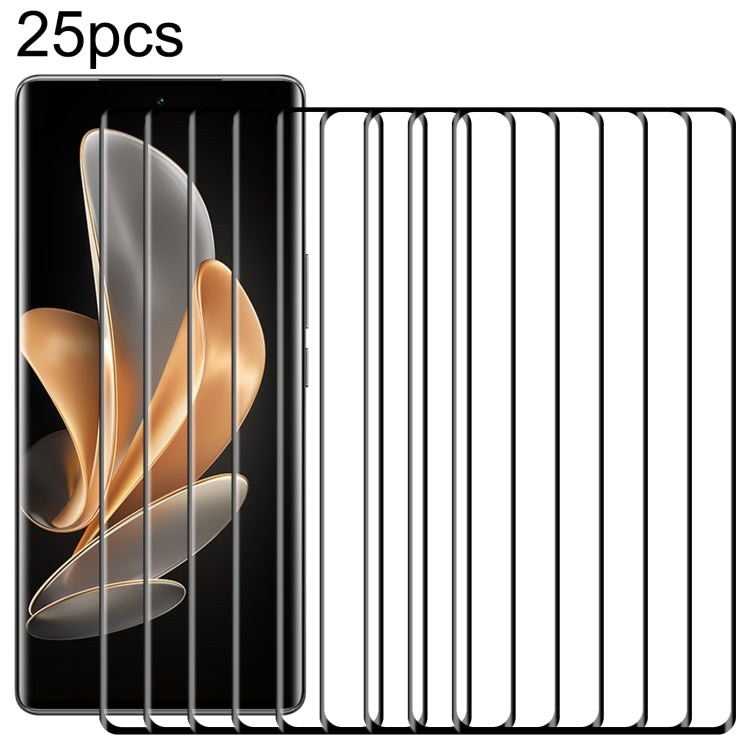 25pcs 3D Curved Edge Full Screen Tempered Glass Film, For vivo Y300 Pro+, For vivo X200 Ultra, For vivo S20 Pro, For vivo Y300, For vivo X200, For vivo X200 Pro, For vivo V30 Lite ME / V30 SE, For vivo S17 Pro, For vivo S17, For vivo S17e