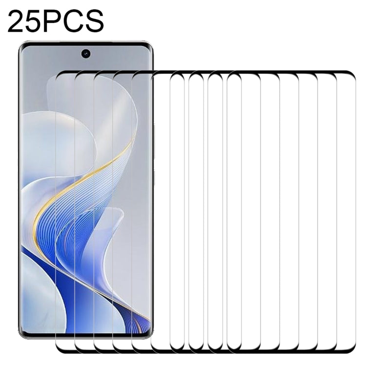 25pcs 3D Curved Edge Full Screen Tempered Glass Film, For vivo Y300 Pro+, For vivo X200 Ultra, For vivo S20 Pro, For vivo Y300, For vivo X200, For vivo X200 Pro, For vivo V30 Lite ME / V30 SE, For vivo S17 Pro, For vivo S17, For vivo S17e