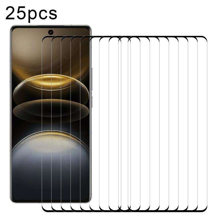 25pcs 3D Curved Edge Full Screen Tempered Glass Film, For vivo Y300 Pro+, For vivo X200 Ultra, For vivo S20 Pro, For vivo Y300, For vivo X200, For vivo X200 Pro, For vivo V30 Lite ME / V30 SE, For vivo S17 Pro, For vivo S17, For vivo S17e