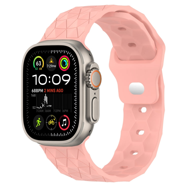 Football Texture Silicone Watch Band, For Apple Watch Ultra 2 49mm, For Apple Watch 9 45mm