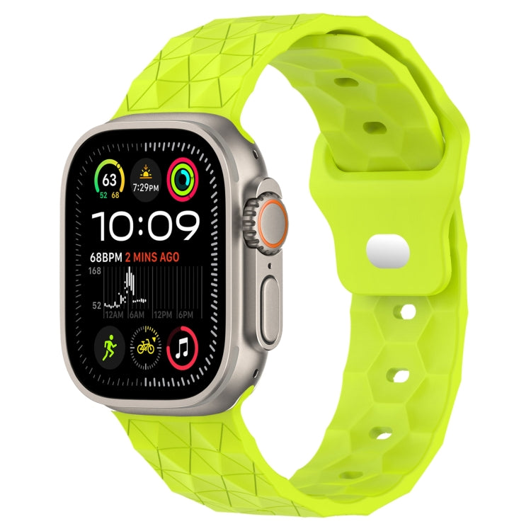 Football Texture Silicone Watch Band, For Apple Watch Ultra 2 49mm, For Apple Watch 9 45mm