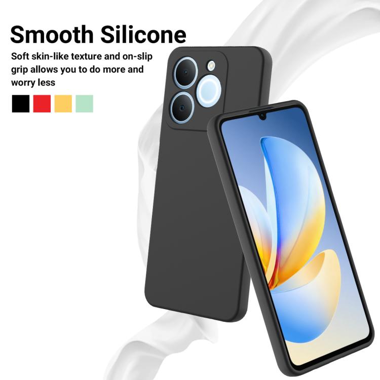 Solid Color Liquid Silicone Dropproof Full Coverage Phone Case
