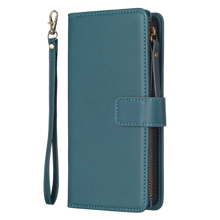 9 Card Slots Zipper Wallet Leather Flip Phone Case, For Realme C55, For Realme C53