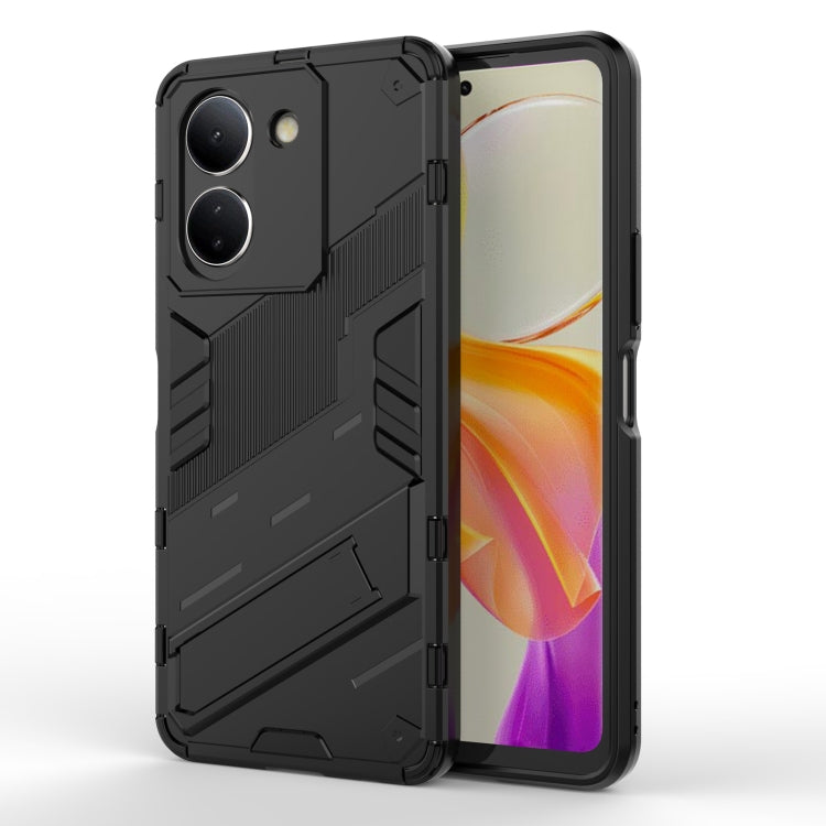 Punk Armor 2 in 1 PC + TPU Phone Case with Holder, For vivo Y78 Global, For vivo Y27 4G Global