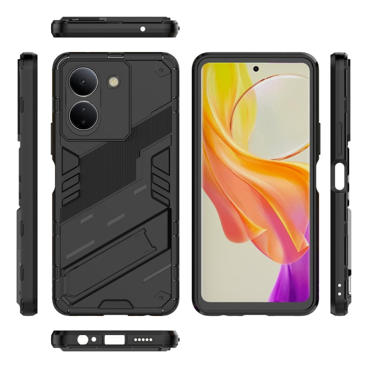 Punk Armor 2 in 1 PC + TPU Phone Case with Holder, For vivo Y78 Global, For vivo Y27 4G Global