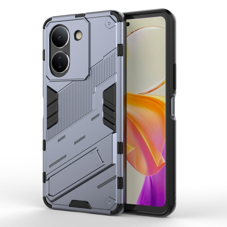 Punk Armor 2 in 1 PC + TPU Phone Case with Holder, For vivo Y78 Global, For vivo Y27 4G Global