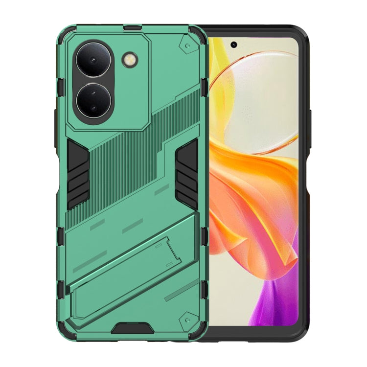 Punk Armor 2 in 1 PC + TPU Phone Case with Holder, For vivo Y78 Global, For vivo Y27 4G Global