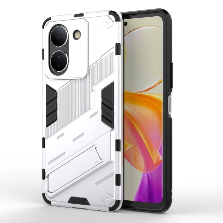Punk Armor 2 in 1 PC + TPU Phone Case with Holder, For vivo Y78 Global, For vivo Y27 4G Global