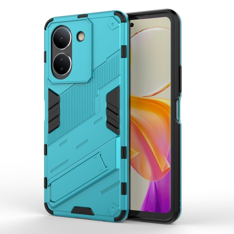 Punk Armor 2 in 1 PC + TPU Phone Case with Holder, For vivo Y78 Global, For vivo Y27 4G Global