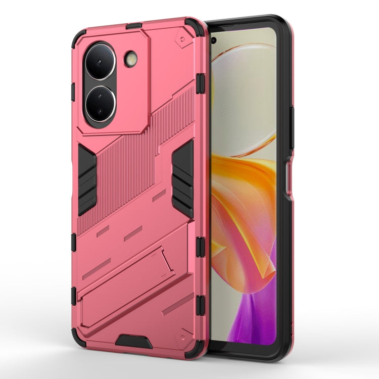 Punk Armor 2 in 1 PC + TPU Phone Case with Holder, For vivo Y78 Global, For vivo Y27 4G Global