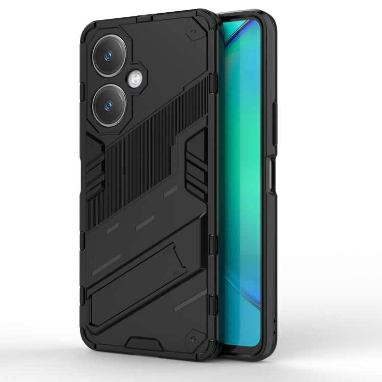Punk Armor 2 in 1 PC + TPU Phone Case with Holder, For vivo Y78 Global, For vivo Y27 4G Global