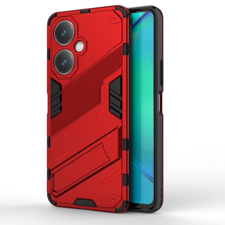 Punk Armor 2 in 1 PC + TPU Phone Case with Holder, For vivo Y78 Global, For vivo Y27 4G Global