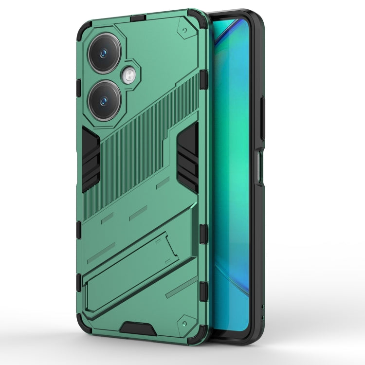 Punk Armor 2 in 1 PC + TPU Phone Case with Holder, For vivo Y78 Global, For vivo Y27 4G Global