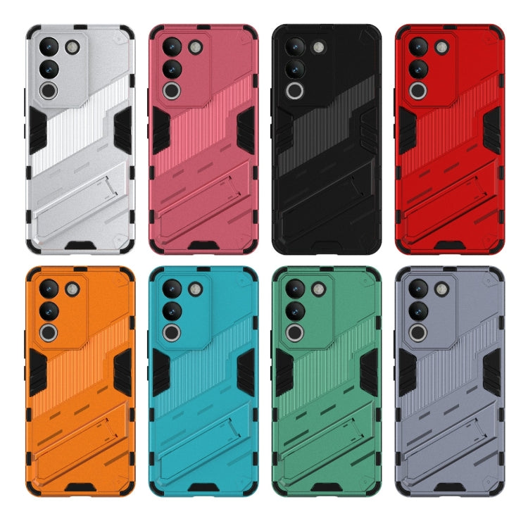 Punk Armor 2 in 1 PC + TPU Phone Case with Holder, For vivo Y200 5G Global, For vivo iQOO Z8, For vivo V29e
