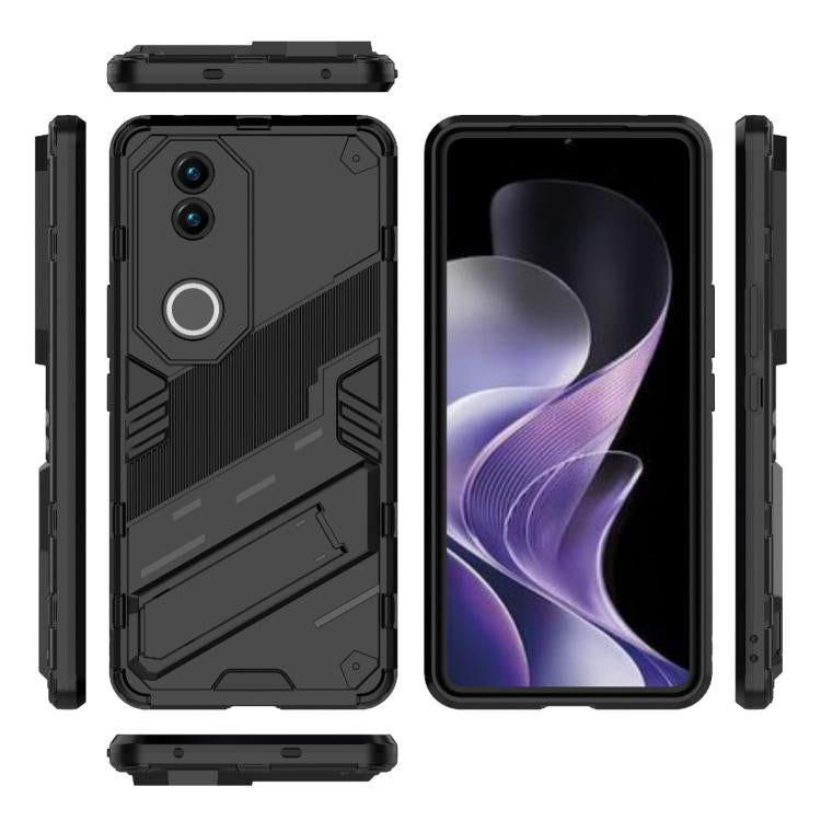 Punk Armor 2 in 1 PC + TPU Phone Case with Holder, For vivo V50 5G Global, For vivo iQOO Z9s Pro 5G India, For vivo iQOO Z9s 5G Global