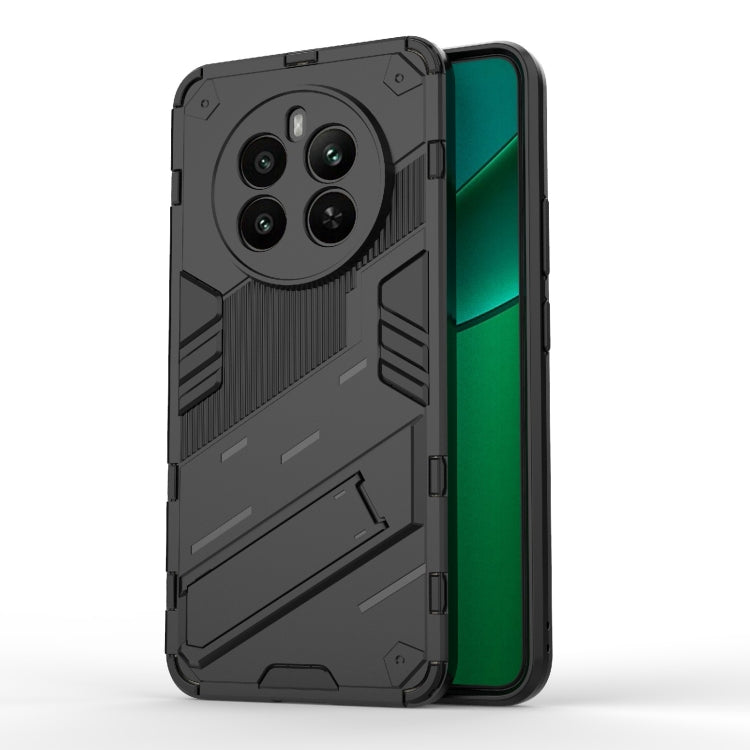 Punk Armor 2 in 1 PC + TPU Phone Case with Holder, For Realme C63 4G Global, For Realme 12 5G Global, For Realme 12+ 5G Global