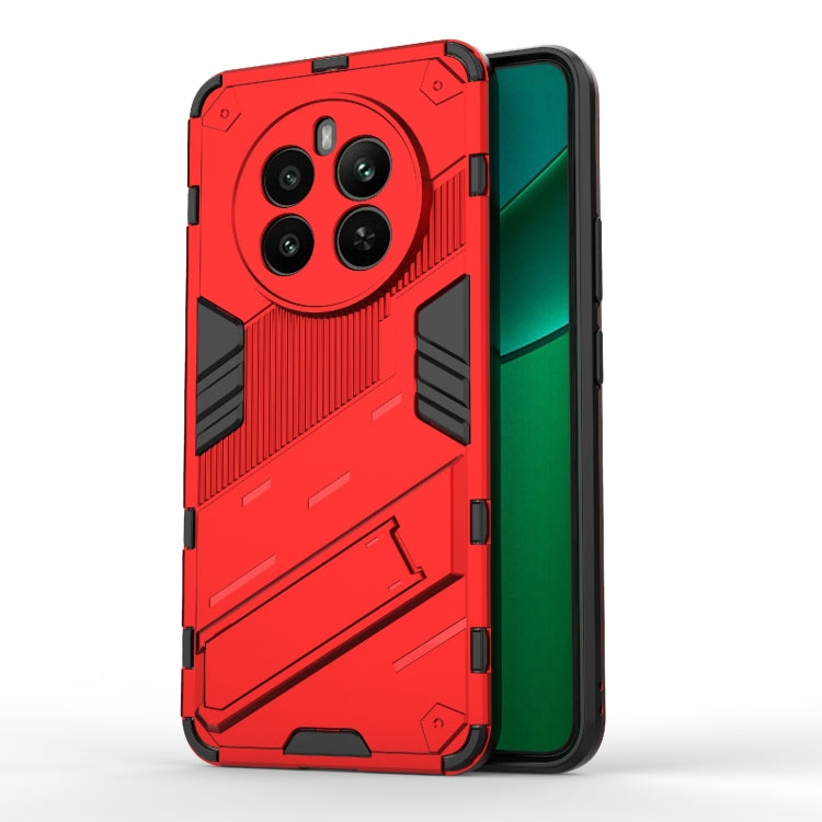Punk Armor 2 in 1 PC + TPU Phone Case with Holder, For Realme C63 4G Global, For Realme 12 5G Global, For Realme 12+ 5G Global