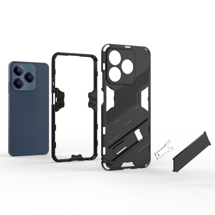 Punk Armor 2 in 1 PC + TPU Phone Case with Holder, For Realme C63 4G Global, For Realme 12 5G Global, For Realme 12+ 5G Global