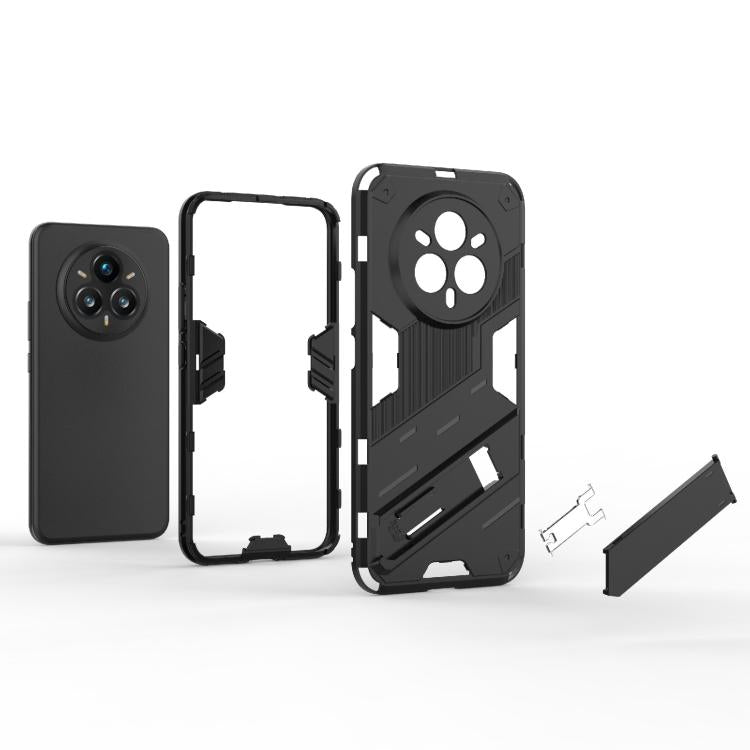 Punk Armor 2 in 1 PC + TPU Phone Case with Holder, For Realme 14 Pro+ 5G, For Realme 14 Pro 5G Global, For Realme 13 Pro 5G Global