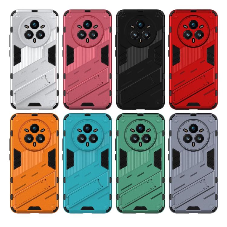 Punk Armor 2 in 1 PC + TPU Phone Case with Holder, For Realme 14 Pro+ 5G, For Realme 14 Pro 5G Global, For Realme 13 Pro 5G Global