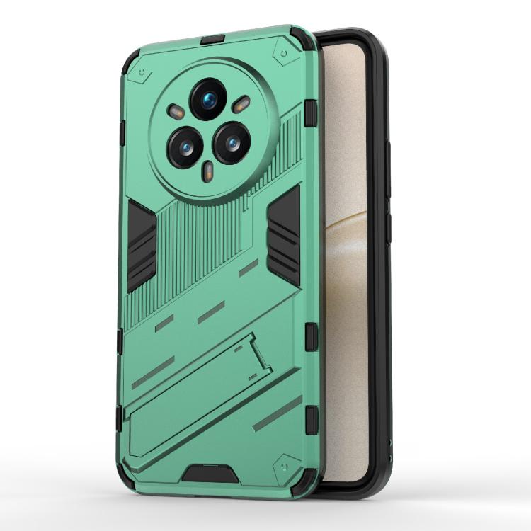 Punk Armor 2 in 1 PC + TPU Phone Case with Holder, For Realme 14 Pro+ 5G, For Realme 14 Pro 5G Global, For Realme 13 Pro 5G Global