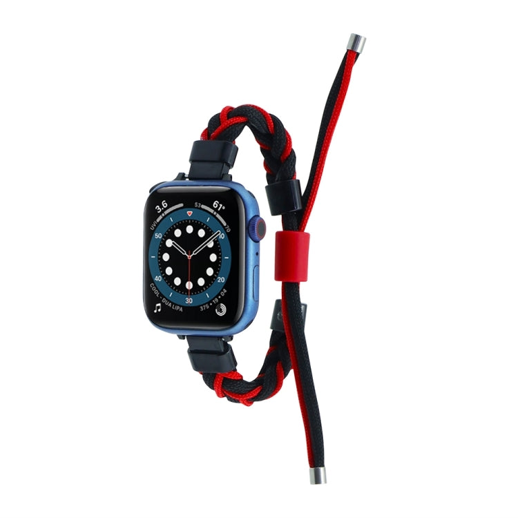 Silicone Bean Braided Cord Nylon Watch Band, For Apple Watch Ultra 49mm, For Apple Watch SE 2023 44mm, For Apple Watch SE 2023 40mm, For Apple Watch 8 41mm