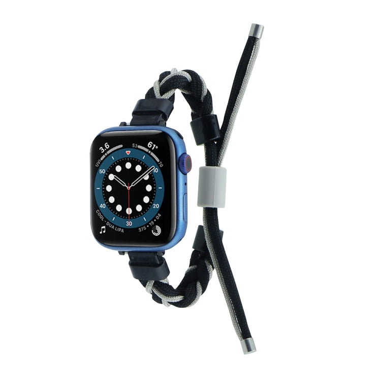 Silicone Bean Braided Cord Nylon Watch Band, For Apple Watch Ultra 49mm, For Apple Watch SE 2023 44mm, For Apple Watch SE 2023 40mm, For Apple Watch 8 41mm