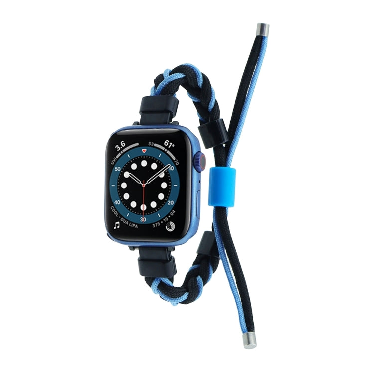 Silicone Bean Braided Cord Nylon Watch Band, For Apple Watch Ultra 49mm, For Apple Watch SE 2023 44mm, For Apple Watch SE 2023 40mm, For Apple Watch 8 41mm