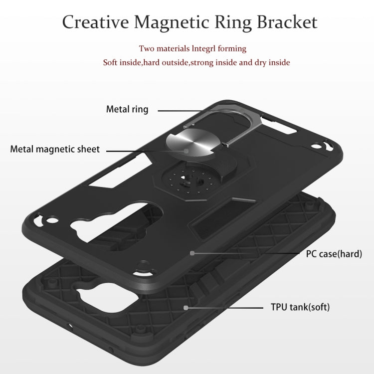 2 in 1 Armor Series PC + TPU Protective Case with Ring Holder, For Xiaomi Redmi Note 9, For LG K51 / Q51, For Vivo Y50