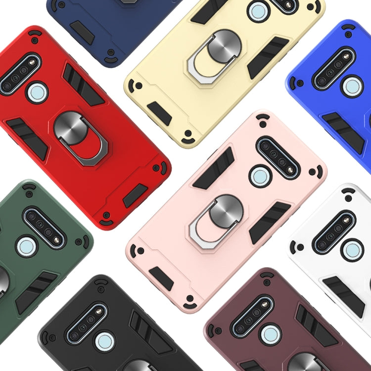 2 in 1 Armour Series PC + TPU Protective Case with Ring Holder, For LG K51 / Q51, For Vivo Y50