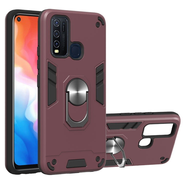 2 in 1 Armor Series PC + TPU Protective Case with Ring Holder, For Xiaomi Redmi Note 9, For LG K51 / Q51, For Vivo Y50