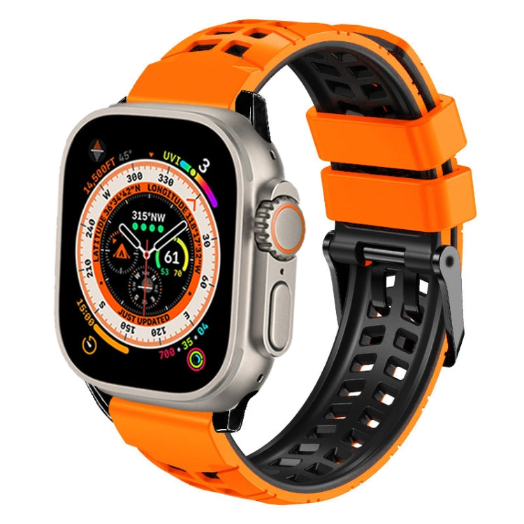 Twill Dual-row Buckle Silicone Watch Band, For Apple Watch SE 2023 44mm, For Apple Watch Ultra 49mm