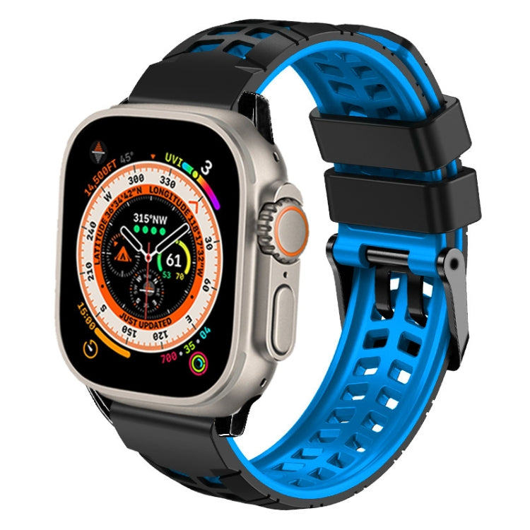 Twill Dual-row Buckle Silicone Watch Band, For Apple Watch SE 2023 44mm, For Apple Watch Ultra 49mm