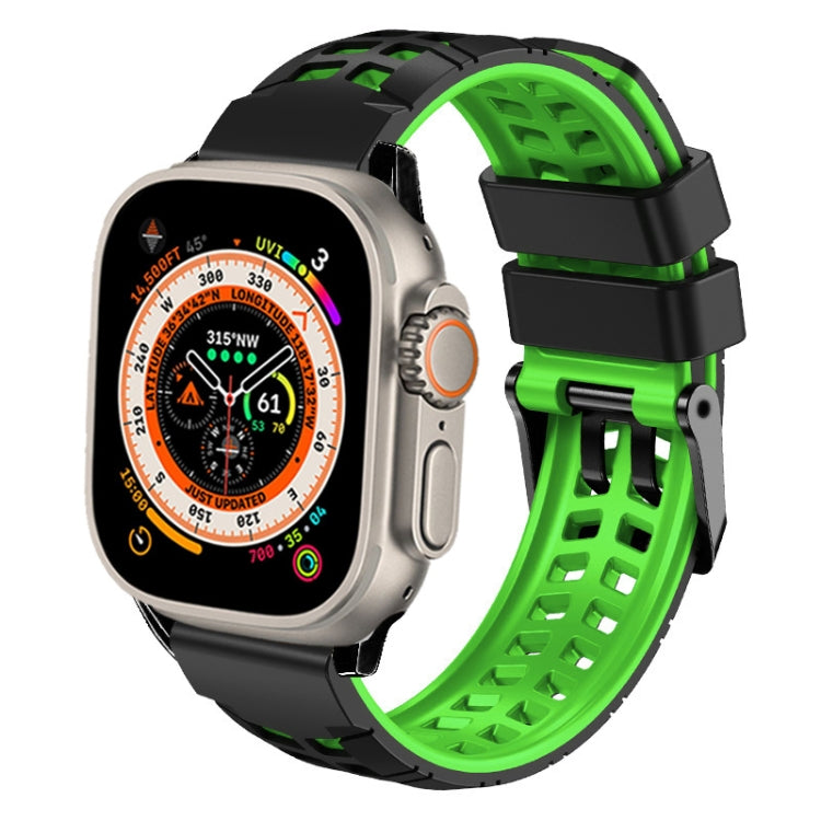Twill Dual-row Buckle Silicone Watch Band, For Apple Watch SE 2023 44mm, For Apple Watch Ultra 49mm