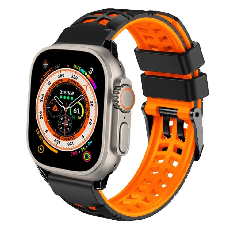 Twill Dual-row Buckle Silicone Watch Band, For Apple Watch SE 2023 44mm, For Apple Watch Ultra 49mm