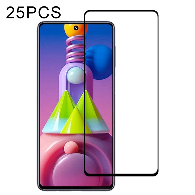 25 PCS Full Glue Full Screen Tempered Glass Film, For Samsung Galaxy M11, For Samsung Galaxy M51, For Samsung Galaxy A01 Core