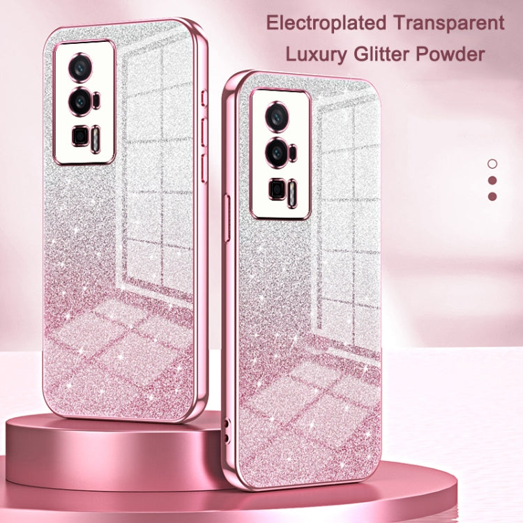 Gradient Glitter Powder Electroplated Phone Case, For Xiaomi 12T Pro, For Xiaomi 12 Pro / 12S Pro, For Xiaomi 12S