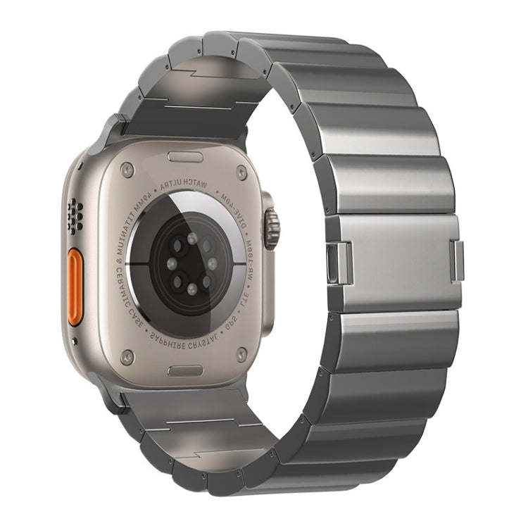 One-Bead Magnetic Buckle Titanium Metal Watch Band, For Apple Watch Series 9 41mm, For Apple Watch Ultra 49mm, For Apple Watch Series 8 41mm, For Apple Watch Series 8 45mm, For Apple Watch SE 2022 40mm, For Apple Watch SE 2022 44mm