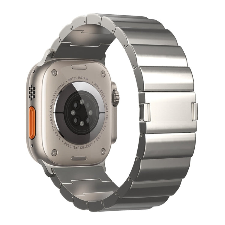 One-Bead Magnetic Buckle Titanium Metal Watch Band, For Apple Watch Series 9 41mm, For Apple Watch Ultra 49mm, For Apple Watch Series 8 41mm, For Apple Watch Series 8 45mm, For Apple Watch SE 2022 40mm, For Apple Watch SE 2022 44mm