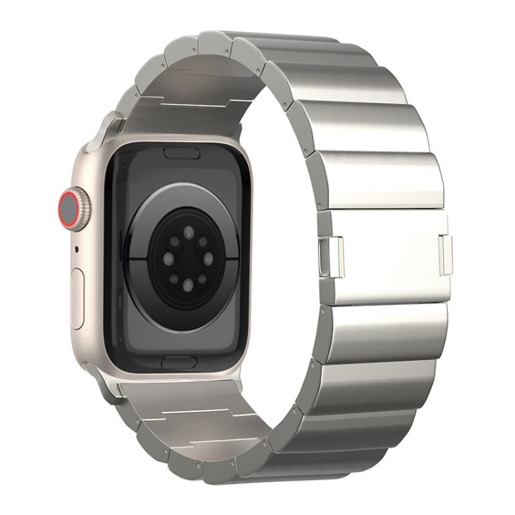 One-Bead Magnetic Buckle Titanium Metal Watch Band, For Apple Watch Series 9 41mm, For Apple Watch Ultra 49mm, For Apple Watch Series 8 41mm, For Apple Watch Series 8 45mm, For Apple Watch SE 2022 40mm, For Apple Watch SE 2022 44mm