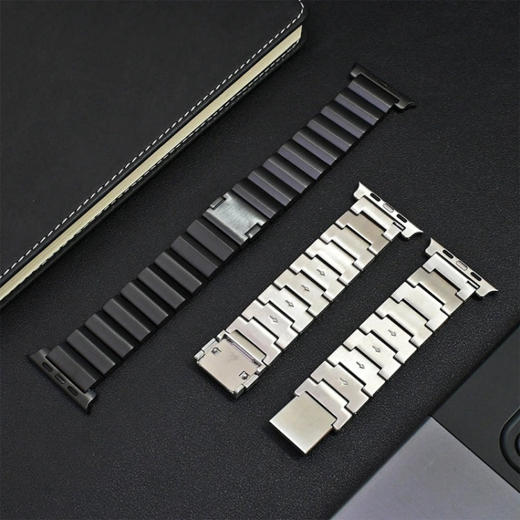 One-Bead Magnetic Buckle Titanium Metal Watch Band, For Apple Watch Series 9 41mm, For Apple Watch Ultra 49mm, For Apple Watch Series 8 41mm, For Apple Watch Series 8 45mm, For Apple Watch SE 2022 40mm, For Apple Watch SE 2022 44mm