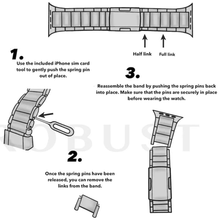 Titanium Metal Watch Band, For Apple Watch Series 10 46mm, For Apple Watch Series 10 42mm, For Apple Watch SE 2023 44mm, For Apple Watch SE 2023 40mm, For Apple Watch Ultra 2 49mm, For Apple Watch Series 9 45mm