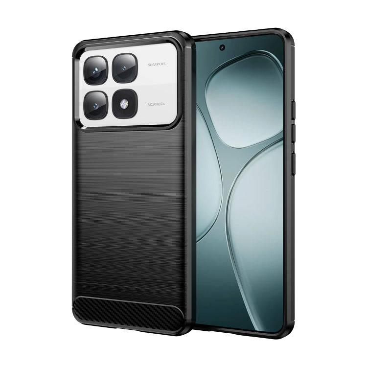 Carbon Fiber Brushed Texture TPU Phone Case, For Xiaomi Poco F7 Ultra, For Xiaomi Poco F7 Pro, For Xiaomi 15 Ultra, For Xiaomi Poco X7 Pro, For Xiaomi 15 Pro, For Xiaomi 15, For Xiaomi 14T Pro, For Xiaomi 14 Civi, For Xiaomi Civi 4 Pro
