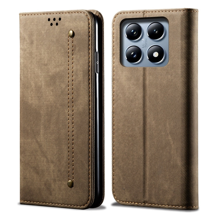 Denim Texture Casual Style Horizontal Flip Leather Case, For Xiaomi 15 Ultra, For Xiaomi 15 Pro, For Xiaomi 15, For Xiaomi 14T Pro, For Xiaomi Poco M6 4G