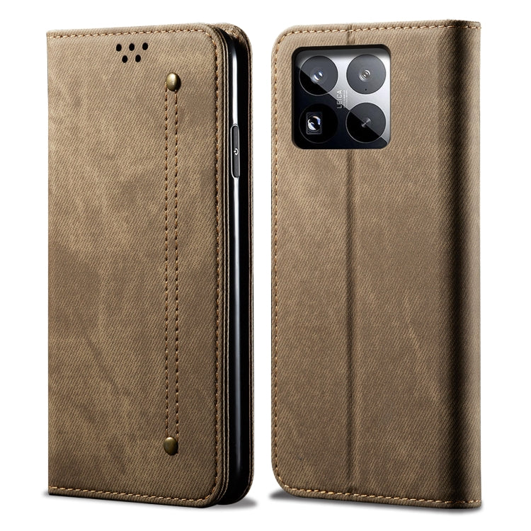Denim Texture Casual Style Horizontal Flip Leather Case, For Xiaomi 15 Ultra, For Xiaomi 15 Pro, For Xiaomi 15, For Xiaomi 14T Pro, For Xiaomi Poco M6 4G