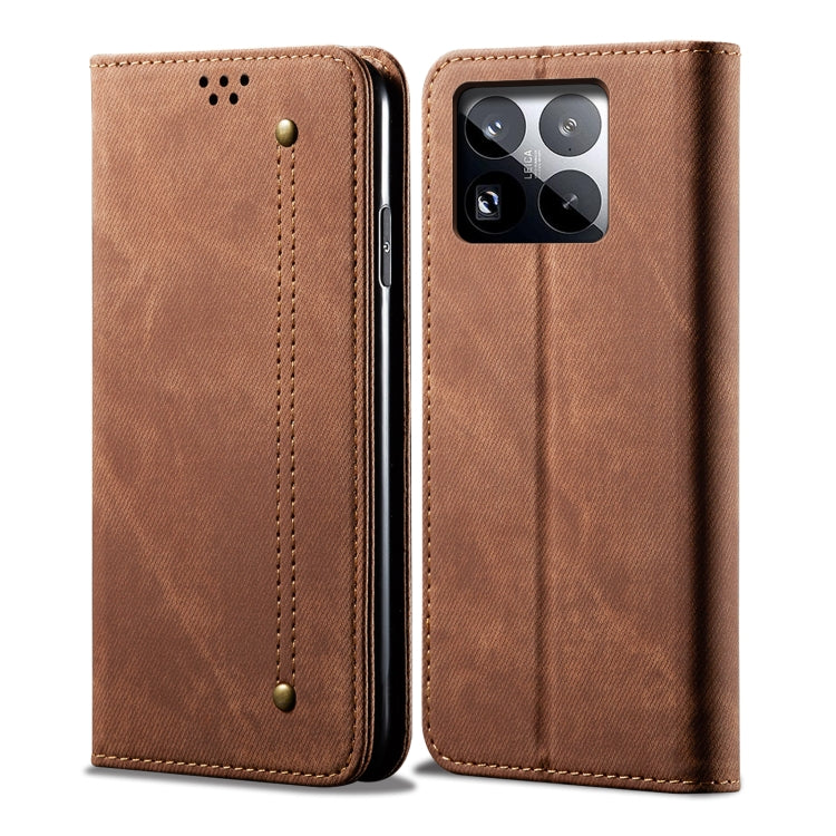 Denim Texture Casual Style Horizontal Flip Leather Case, For Xiaomi 15 Ultra, For Xiaomi 15 Pro, For Xiaomi 15, For Xiaomi 14T Pro, For Xiaomi Poco M6 4G