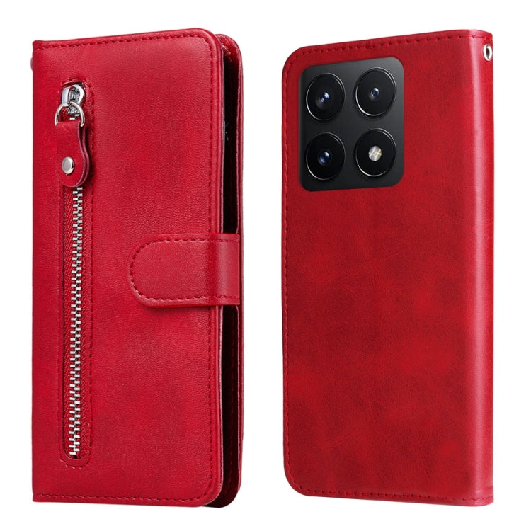 Fashion Calf Texture Zipper Leather Phone Case