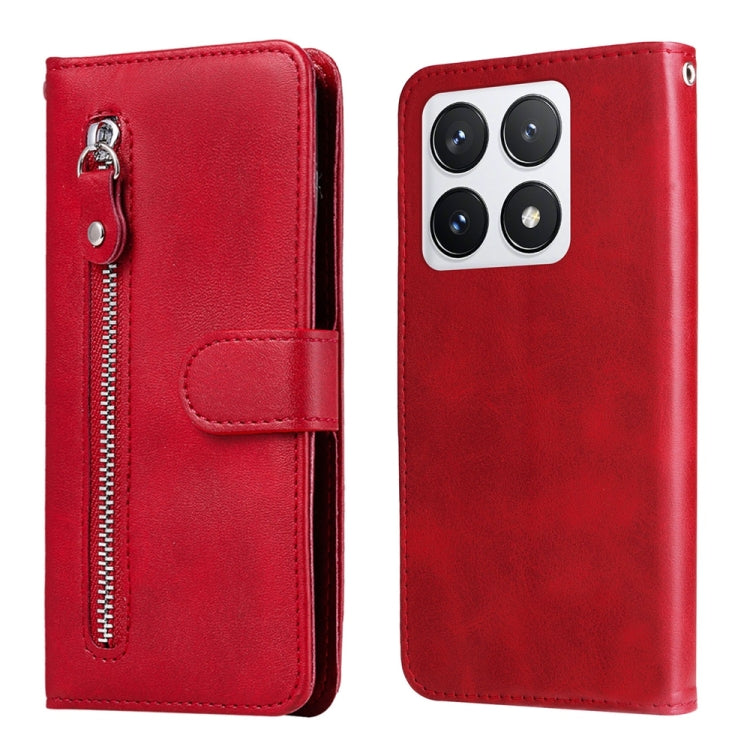 Fashion Calf Texture Zipper Leather Phone Case