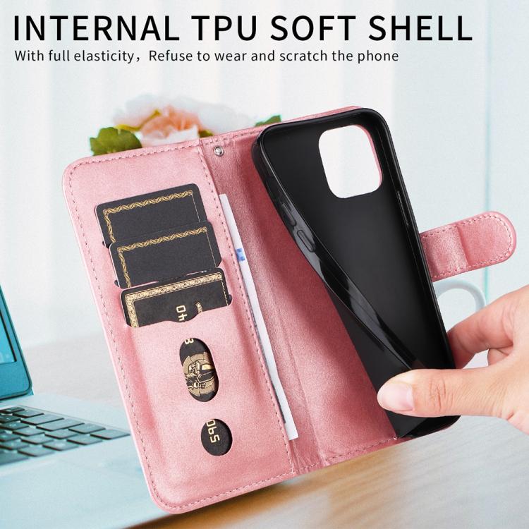 Fashion Calf Texture Zipper Leather Phone Case