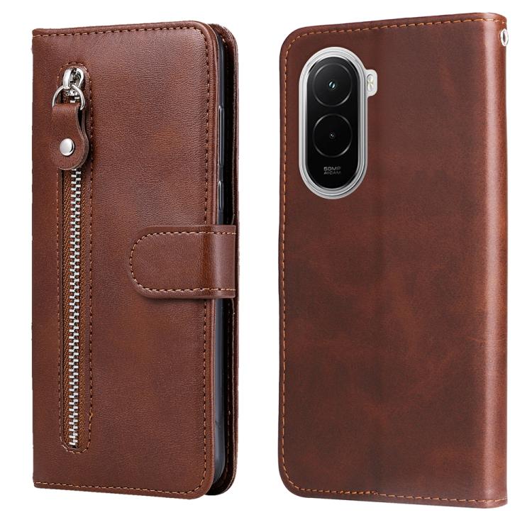 Fashion Calf Texture Zipper Leather Phone Case